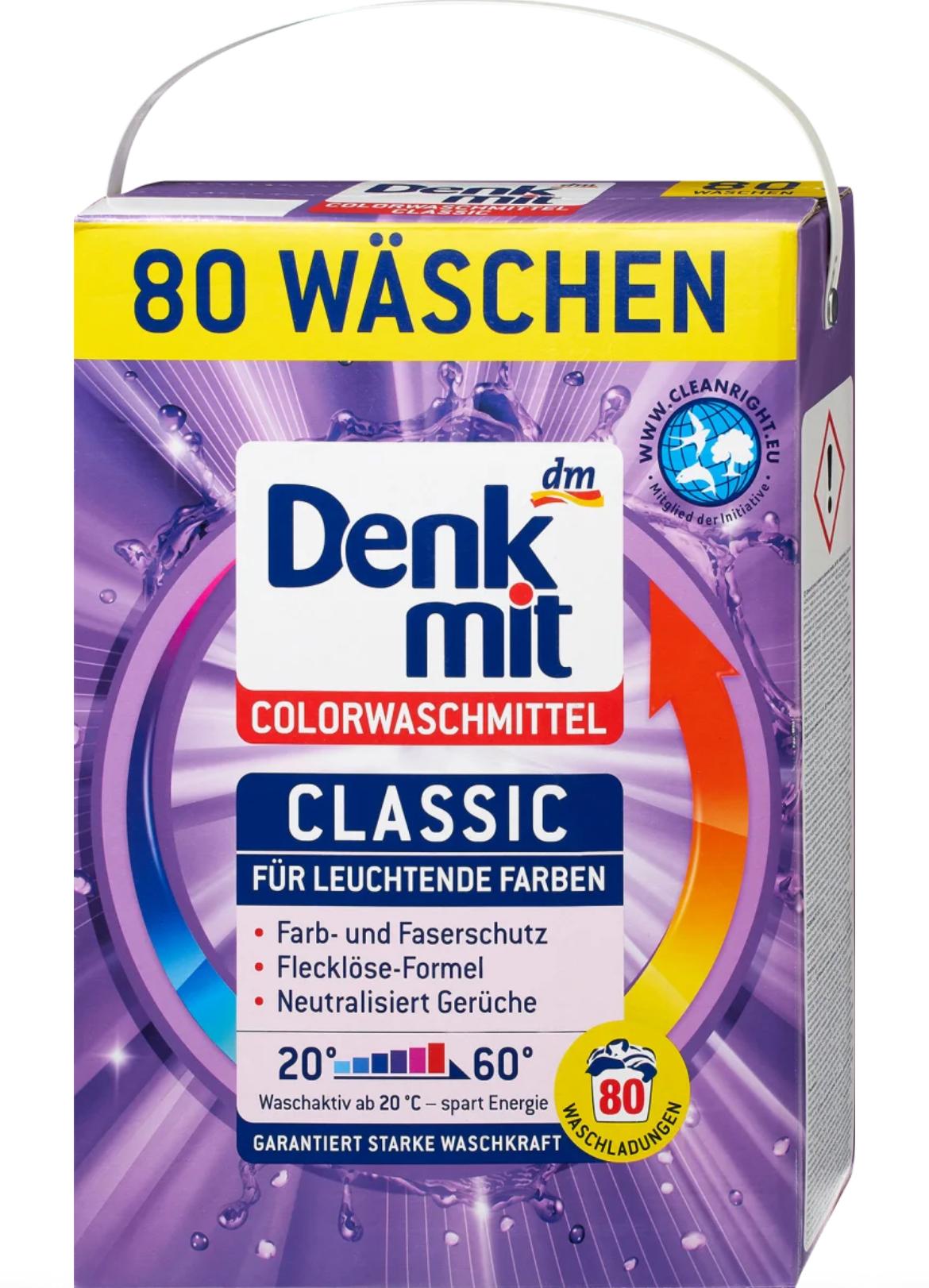 Denkmit Classic Color Laundry Detergent Powder, 80 Loads, 5.2 kg