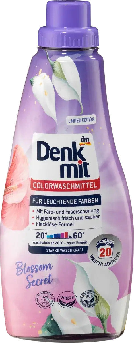 Denkmit Blossom Secret Color Liquid Laundry Detergent, 20 Loads, 1 L