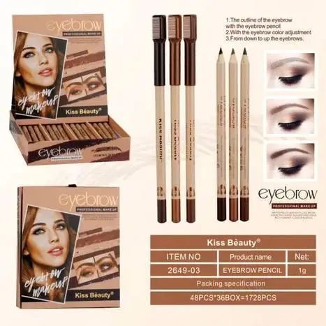 Kiss Beauty No. 02 Light Brown Eyebrow Pencil - Image 2