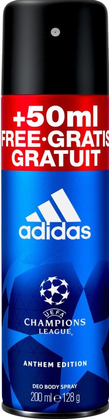 Adidas UEFA Champions League Men's Deodorant Spray, 150 mL + 50 mL