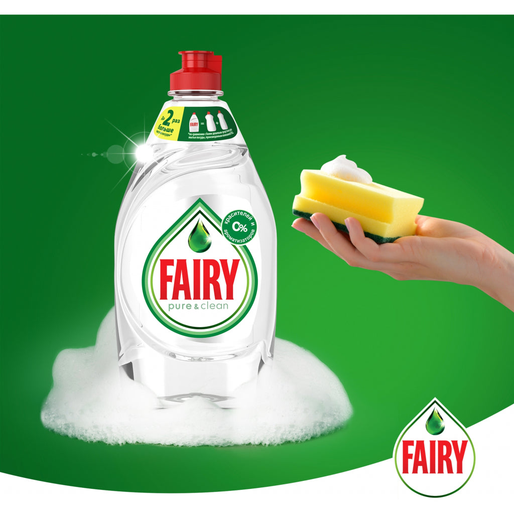 Fairy Pure & Clean Dishwashing Liquid, 450 mL - Image 2