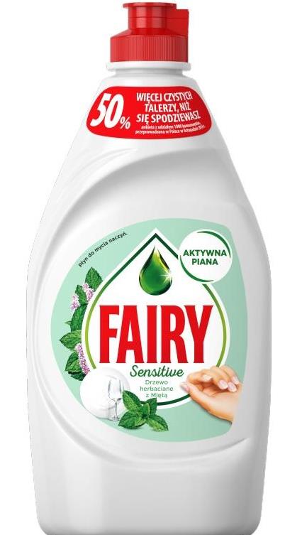 Fairy Sensitive Tea Tree & Mint Dishwashing Liquid, 450 mL