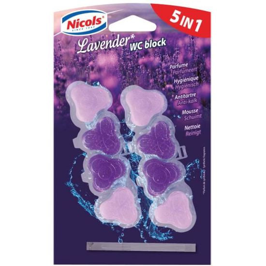 Nicols Lavender Toilet Rim Block, 2 pcs