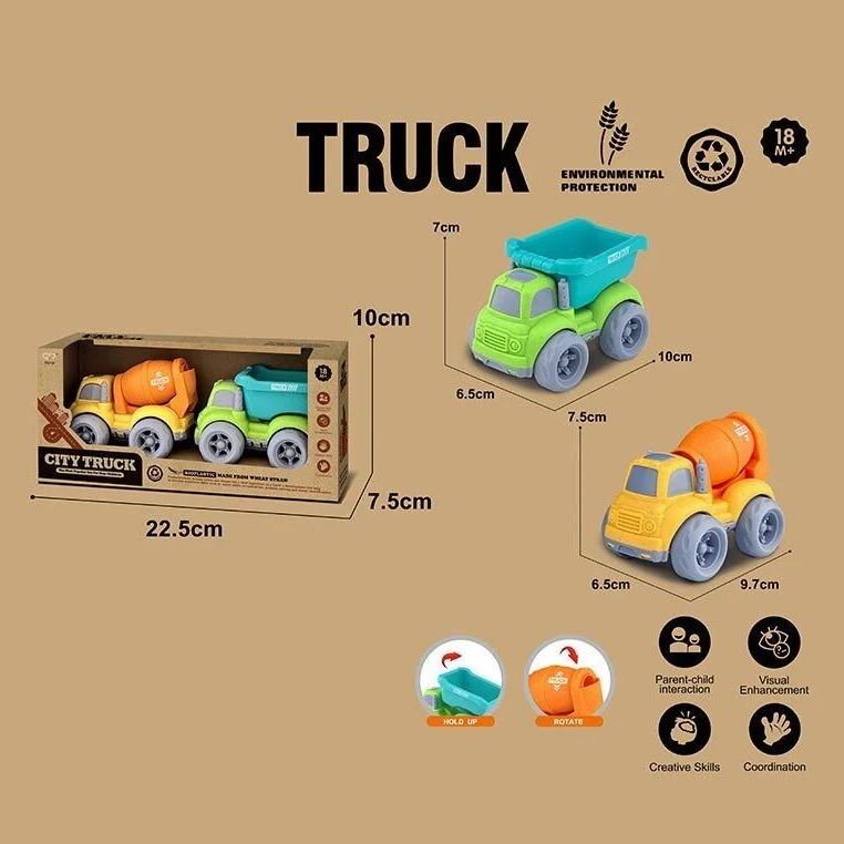 City Truck Utility Vehicle Set 912-2, 2 pcs