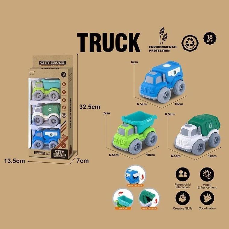 City Truck Utility Vehicle Set 913-5, 3 pcs