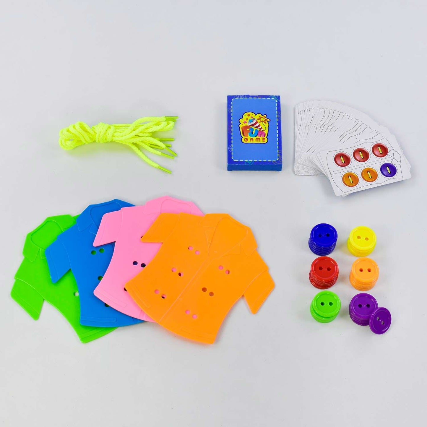4 Fun Game Club Lacing & Button Board Game 7383 - Image 2