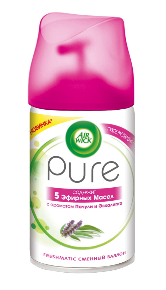 Air Wick PURE Patchouli & Eucalyptus Automatic Air Freshener Refill, 250 mL