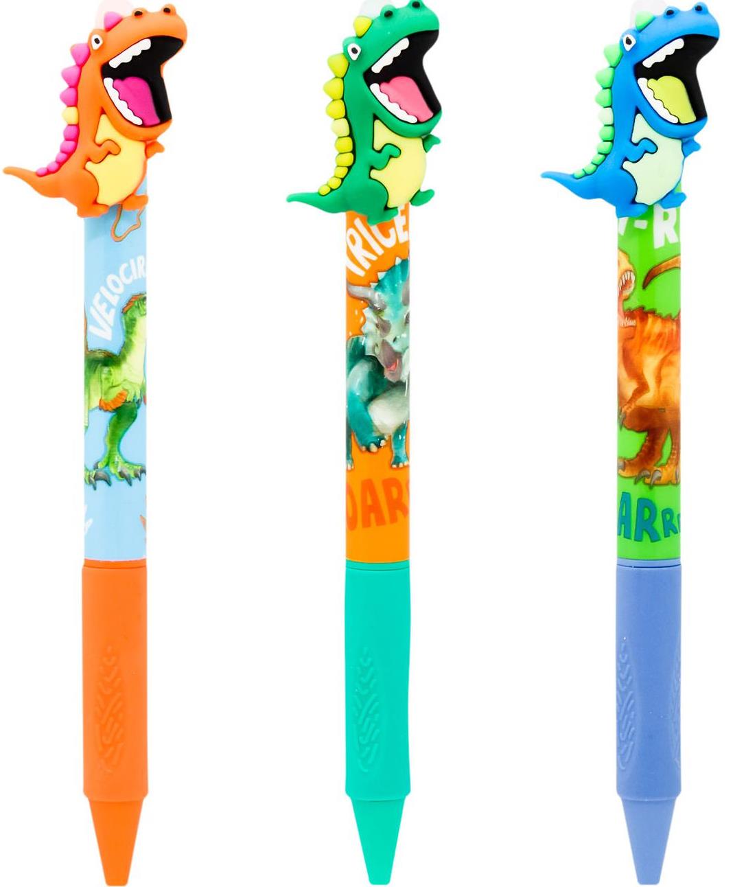 Zibi Dino Blue Retractable Erasable Gel Pen, 0.5 mm