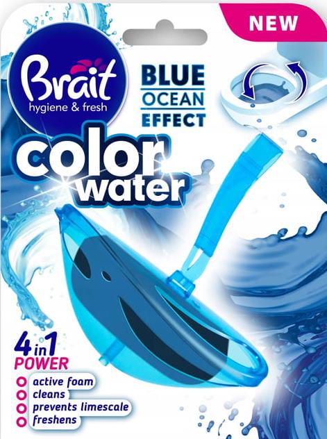 Brait Color Water Blue Ocean 4-in-1 Power Toilet Block, 40 g