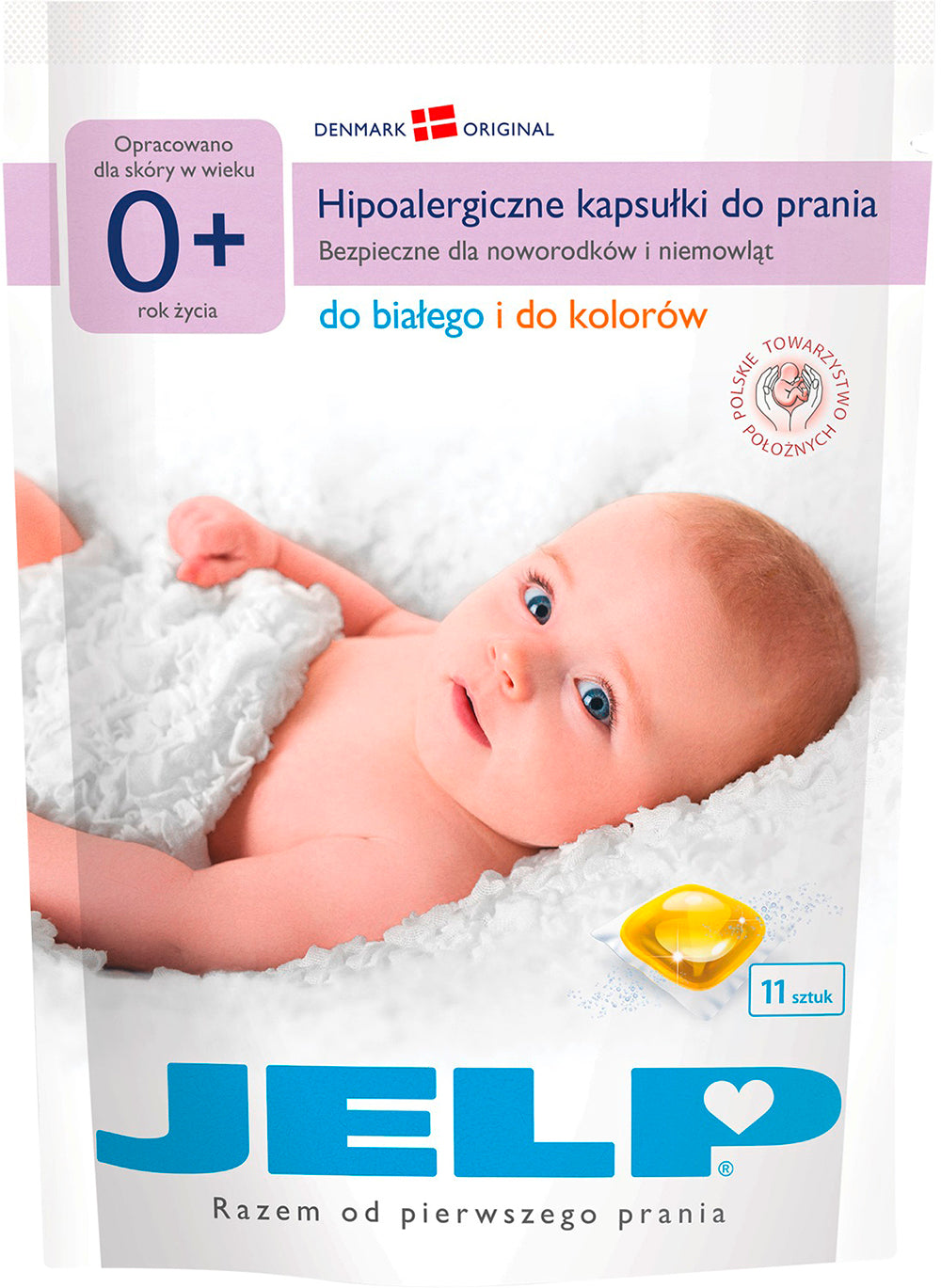 JELP 0+ Hypoallergenic Laundry Detergent Pods for Colors & Whites, 11 pcs (Price per 1 pc)