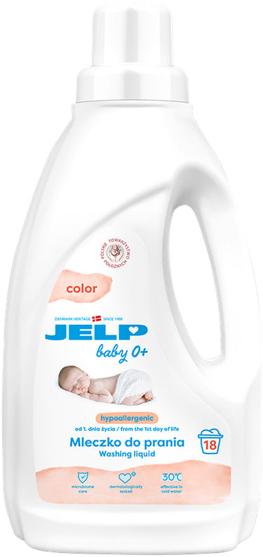 JELP Baby 0+ Hypoallergenic Laundry Milk for Colors, 18 Loads, 1.5 L