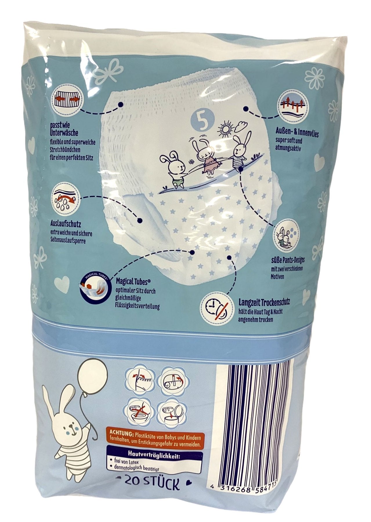 Babysoft 5 Packaging Defect Baby Pull-Up Diaper Pants, 20 pcs, 13-20 kg - Image 2