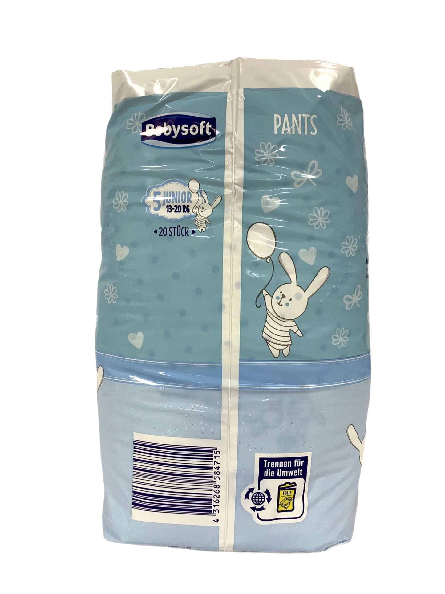 Babysoft 5 Packaging Defect Baby Pull-Up Diaper Pants, 20 pcs, 13-20 kg - Image 3