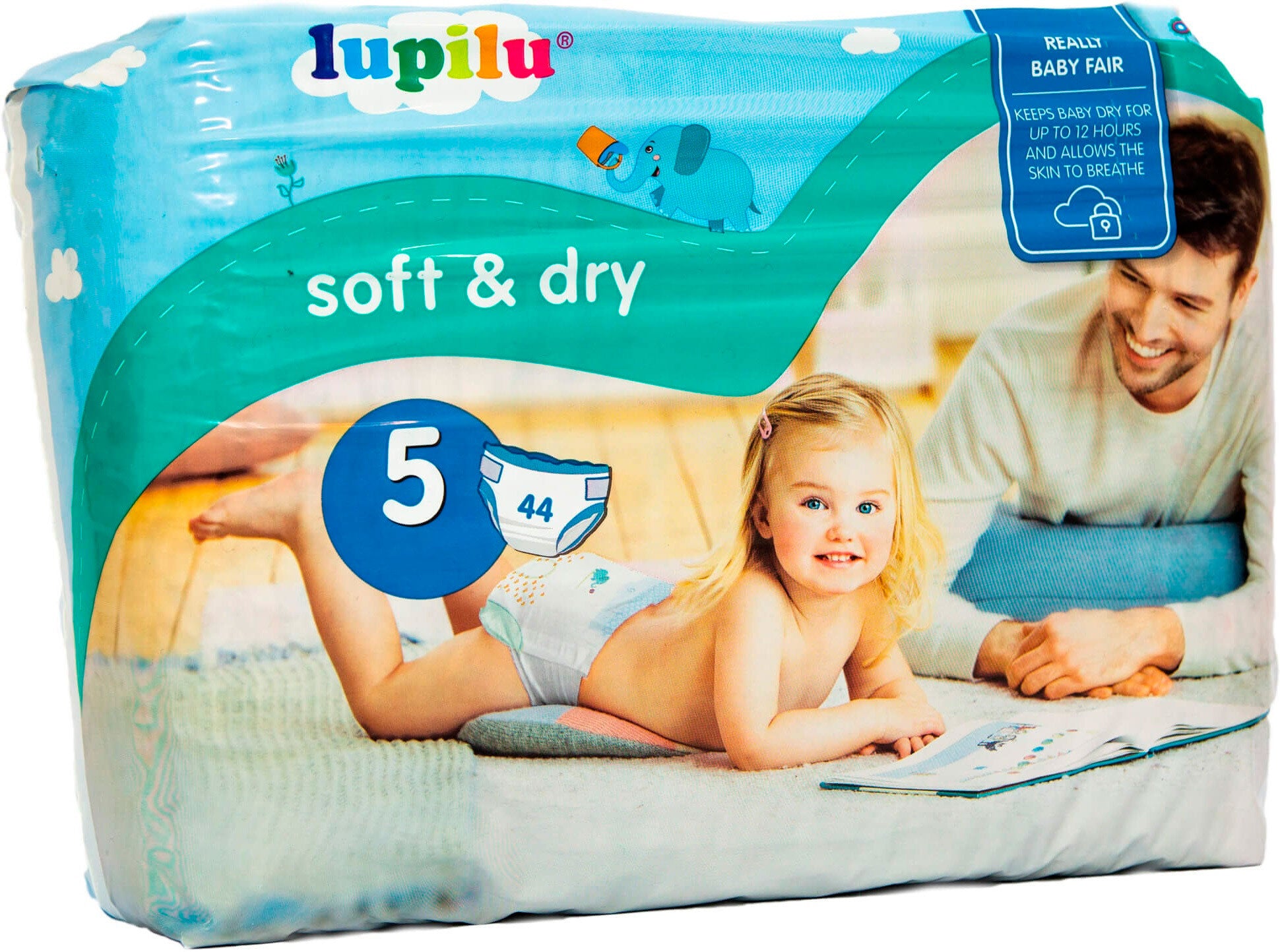 Lupilu Soft & Dry 5 Baby Diapers, 44 pcs, 11-23 kg - Image 2