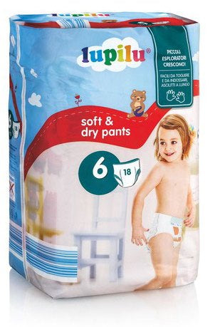 Lupilu Soft & Dry 6 Baby Pull-Up Diaper Pants, 18 pcs, 15+ kg