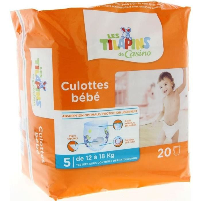 Les Tilapins de Casino 5 Baby Pull-Up Diaper Pants, 20 pcs, 12-18 kg