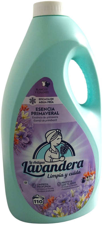 La Antigua Lavandera Spring Essence Laundry Detergent Gel, 110 Loads, 4.84 L - Image 2