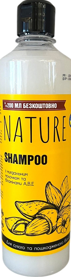 Bioton Cosmetics Nature Almond Milk & Vitamins A, B & E Shampoo, 500 mL - Image 2