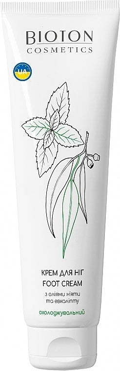 Bioton Cosmetics Mint & Eucalyptus Oil Cooling Foot Cream, 100 mL