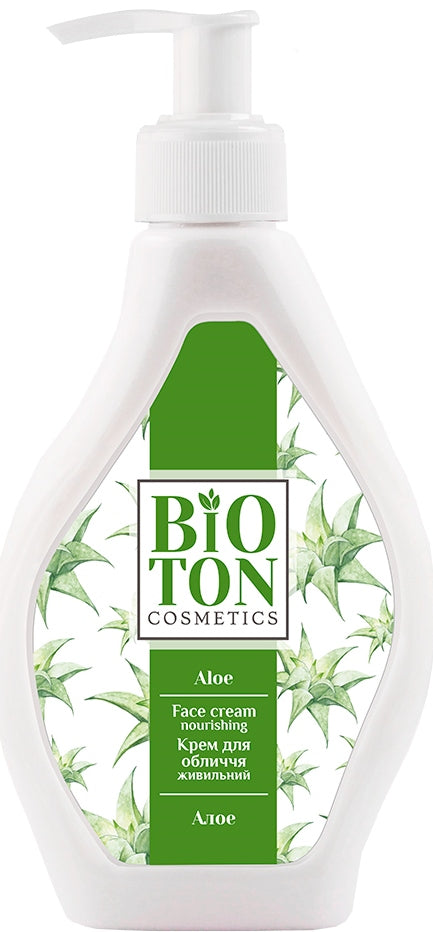 Bioton Cosmetics Aloe Nourishing Face Cream with Pump, 350 mL