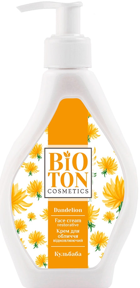 Bioton Cosmetics Dandelion Restoring Face Cream with Pump, 350 mL