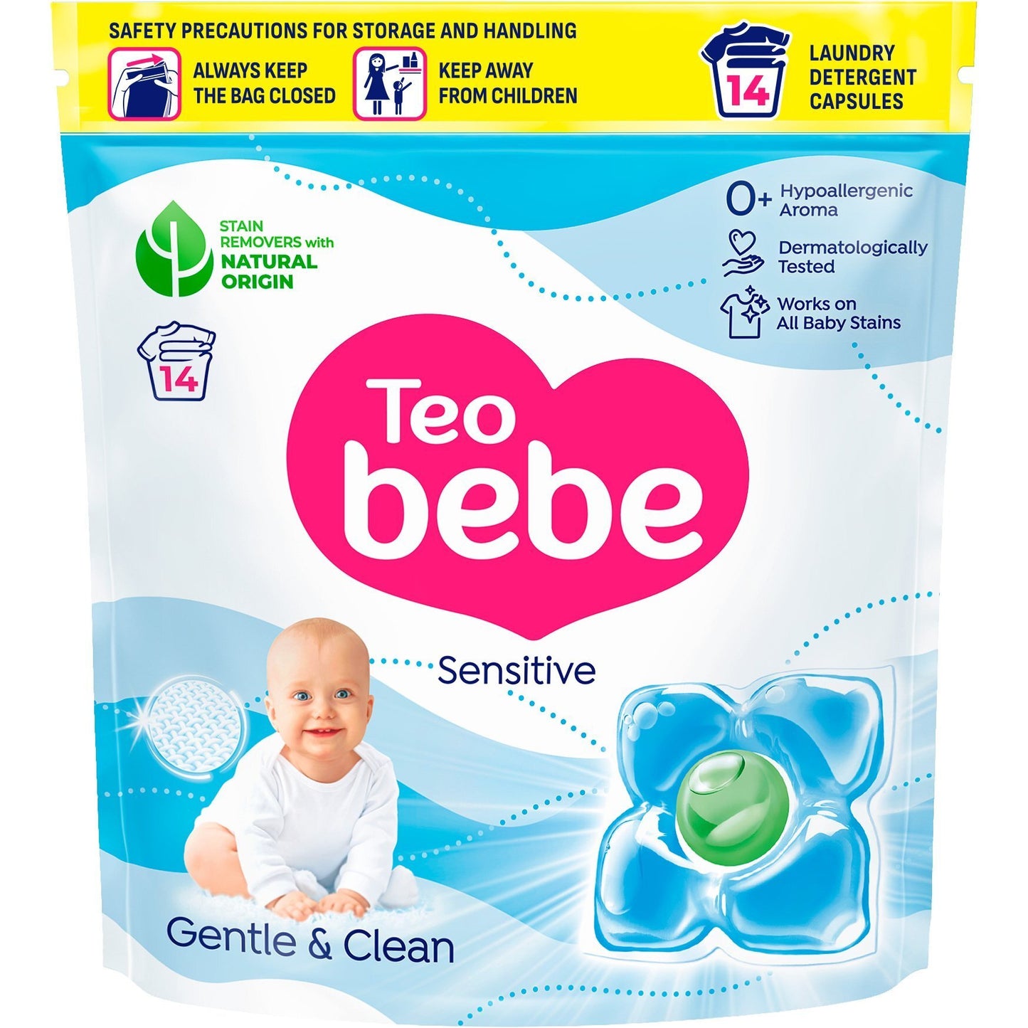 Teo bebe Cotton Soft Sensitive Laundry Detergent Pods, 14 pcs (Price per 1 pc)