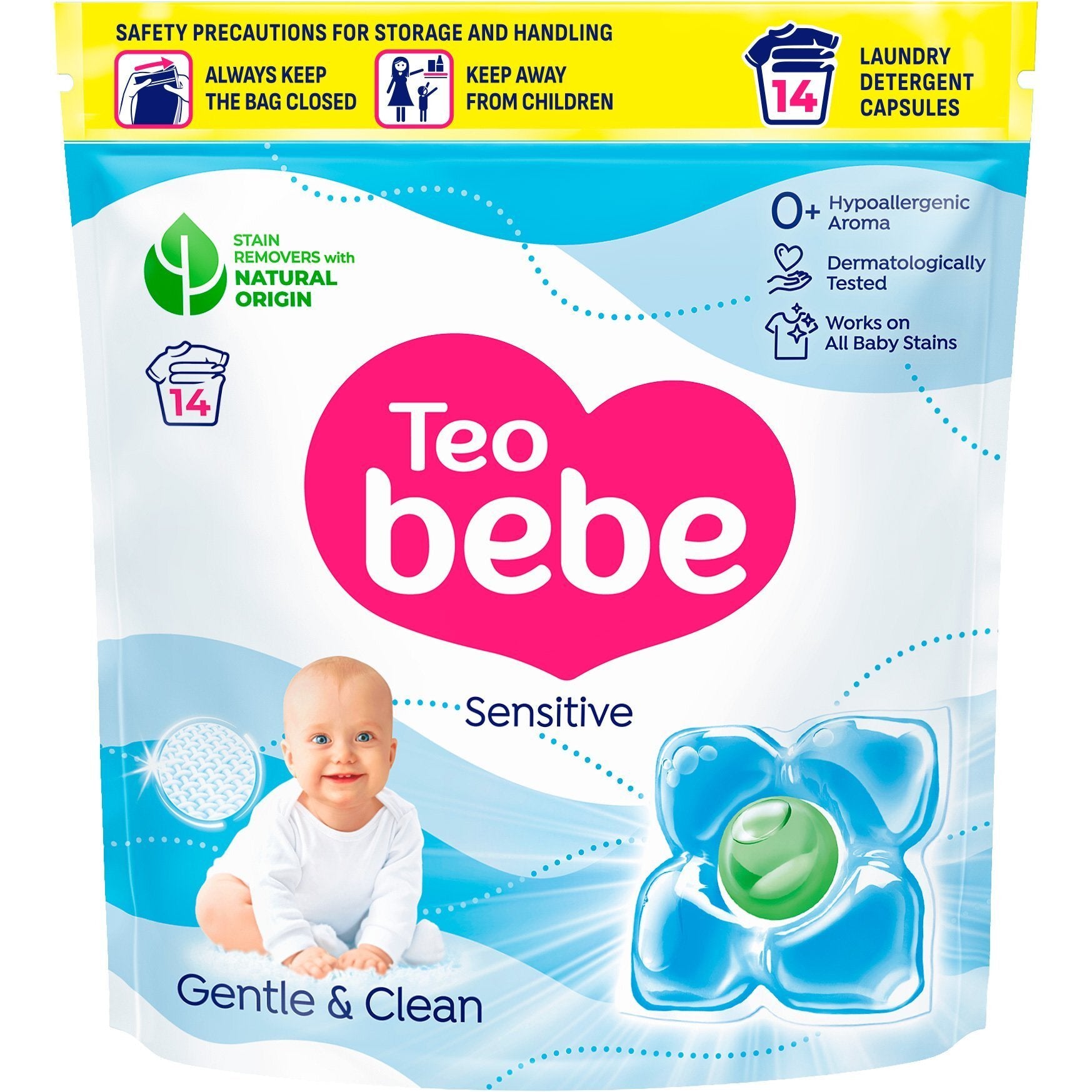 Teo bebe Cotton Soft Sensitive Laundry Detergent Pods, 14 pcs (Price per 1 pc)