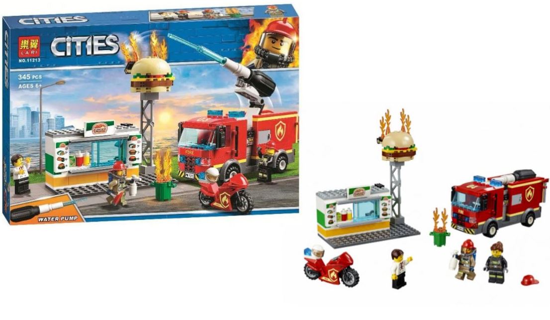 11213 Burger Cafe Fire Building Set, 345 pcs