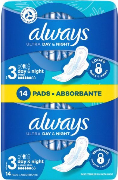 Always Ultra Night (Size 3) Sanitary Pads, 14 pcs
