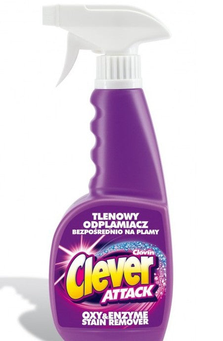 Clever for White and Colored Fabrics Spray Stain Remover, 450 mL