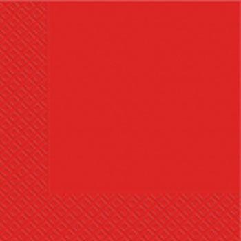 Margo Red 3-Ply Table Napkins, 33 x 33 cm, 18 pcs
