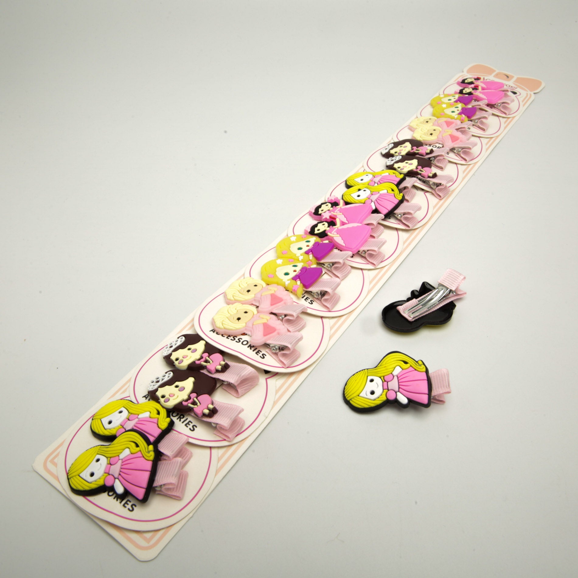 Kids' Doll Duckbill Hair Clips 6-3448, 2 pcs, 4.3 x 2.2 cm