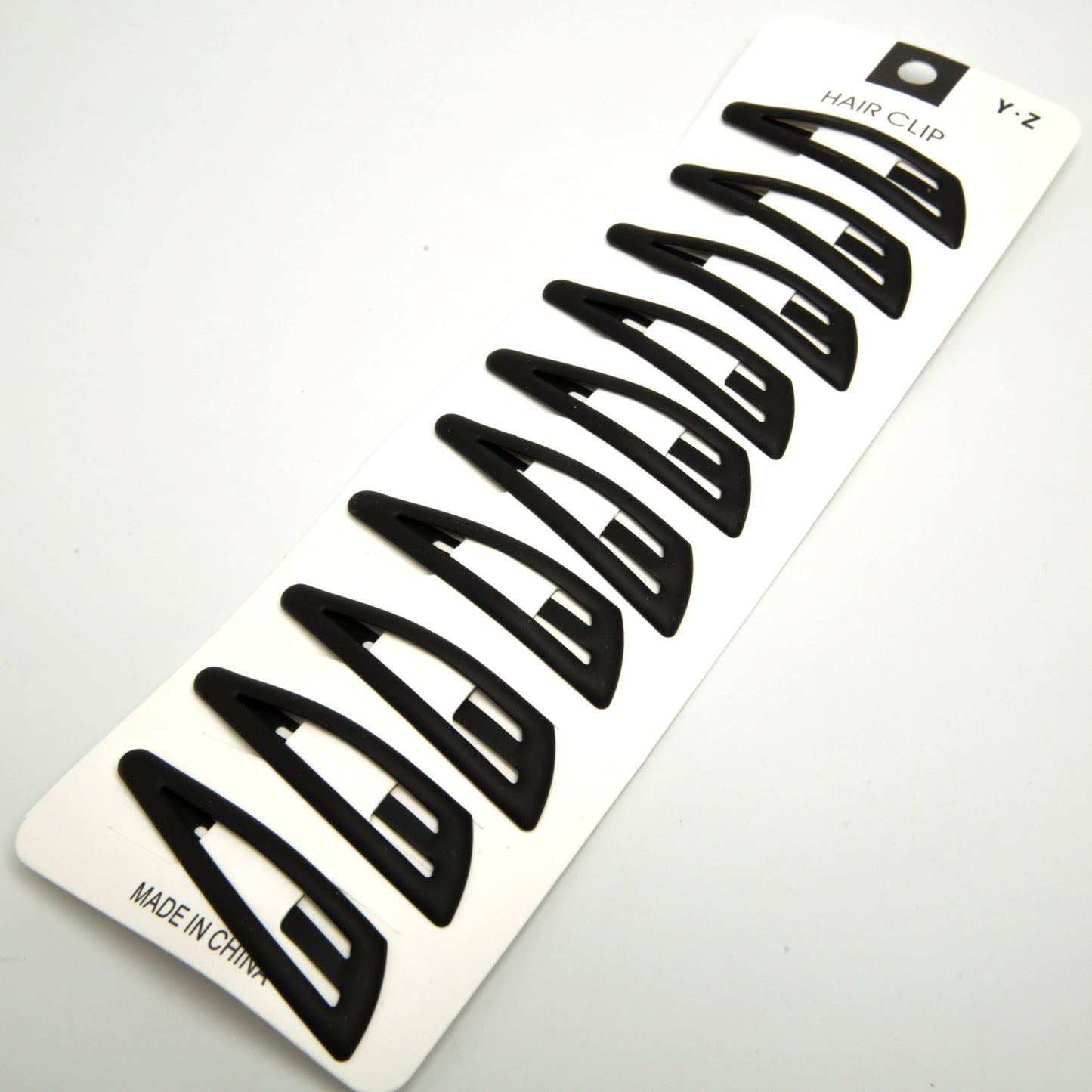 Kids' Black Rubber-Coated Snap Hair Clip 6-3435 (Price per 1 pc)