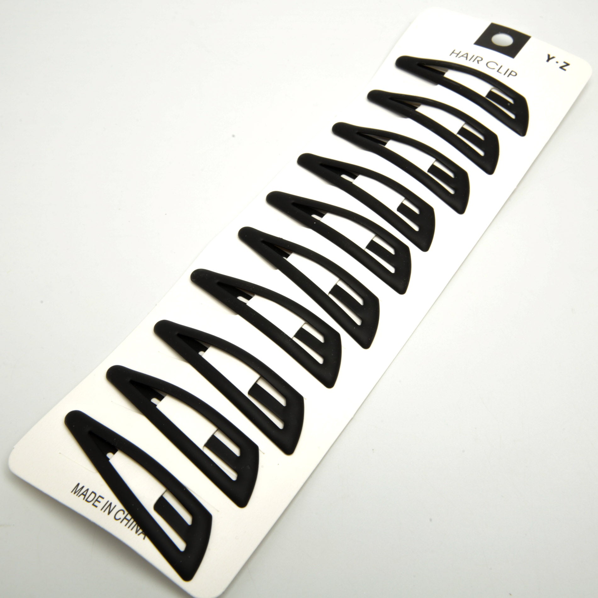 Kids' Black Rubber-Coated Snap Hair Clip 6-3435 (Price per 1 pc)