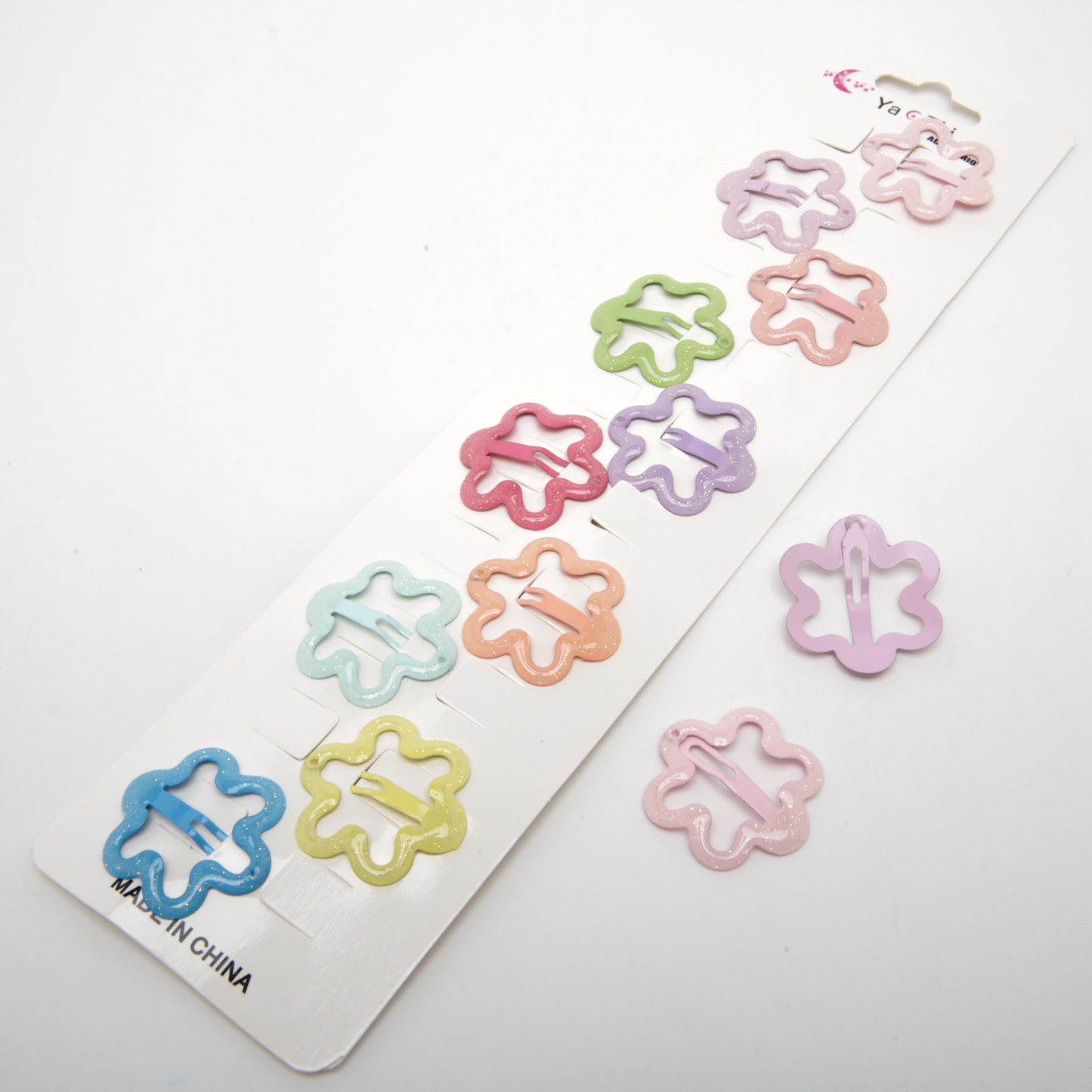 Kids' Flower Snap Hair Clip 6-4876, 3 cm Diameter (Price per 1 pc)