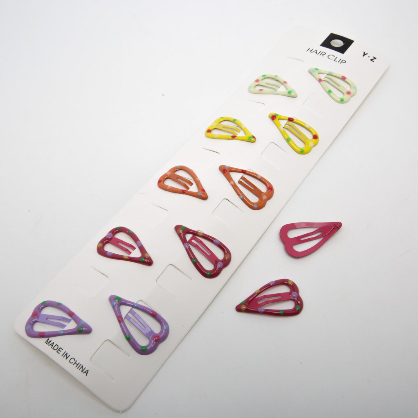 Kids' Heart Snap Hair Clip 6-4870, 3.1 x 2 cm (Price per 1 pc)