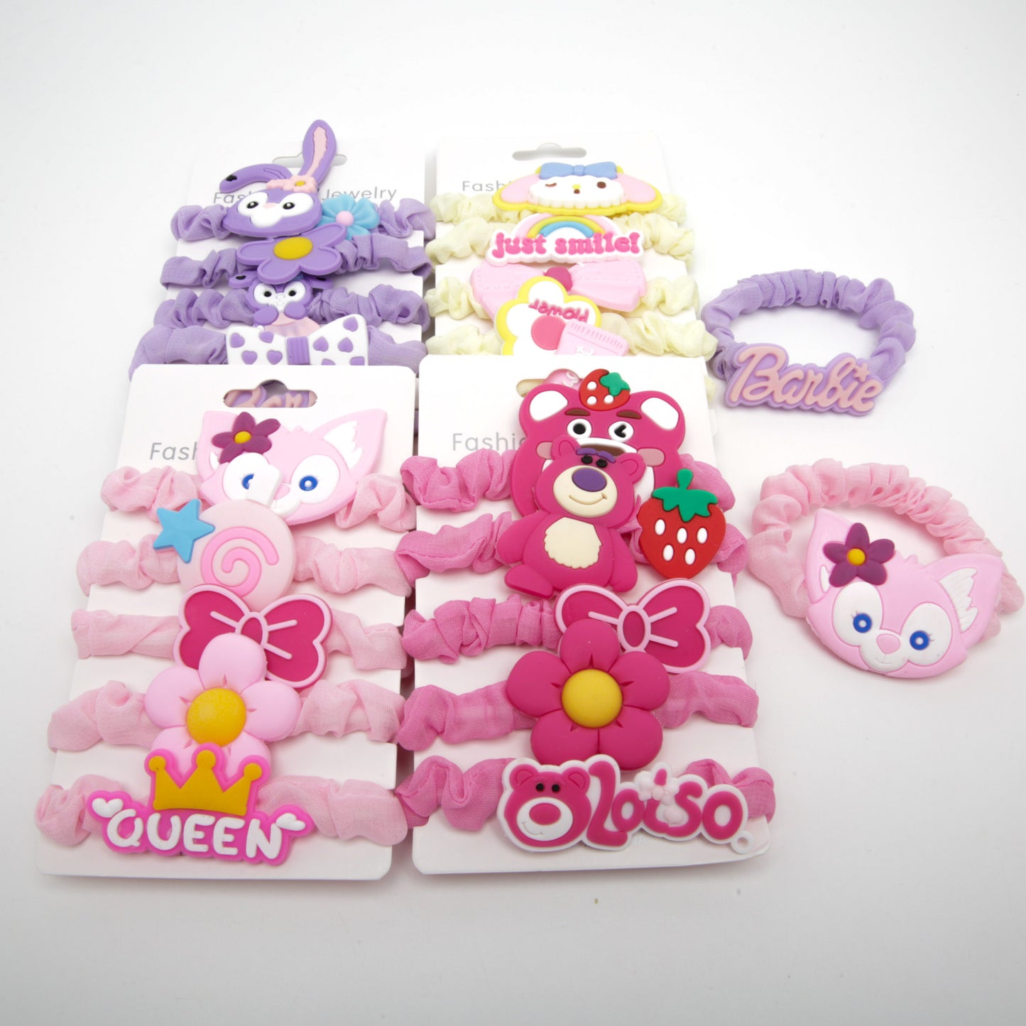 Kids' Hair Bun Net 6-4039 with Silicone Charms (Price per 1 pc)