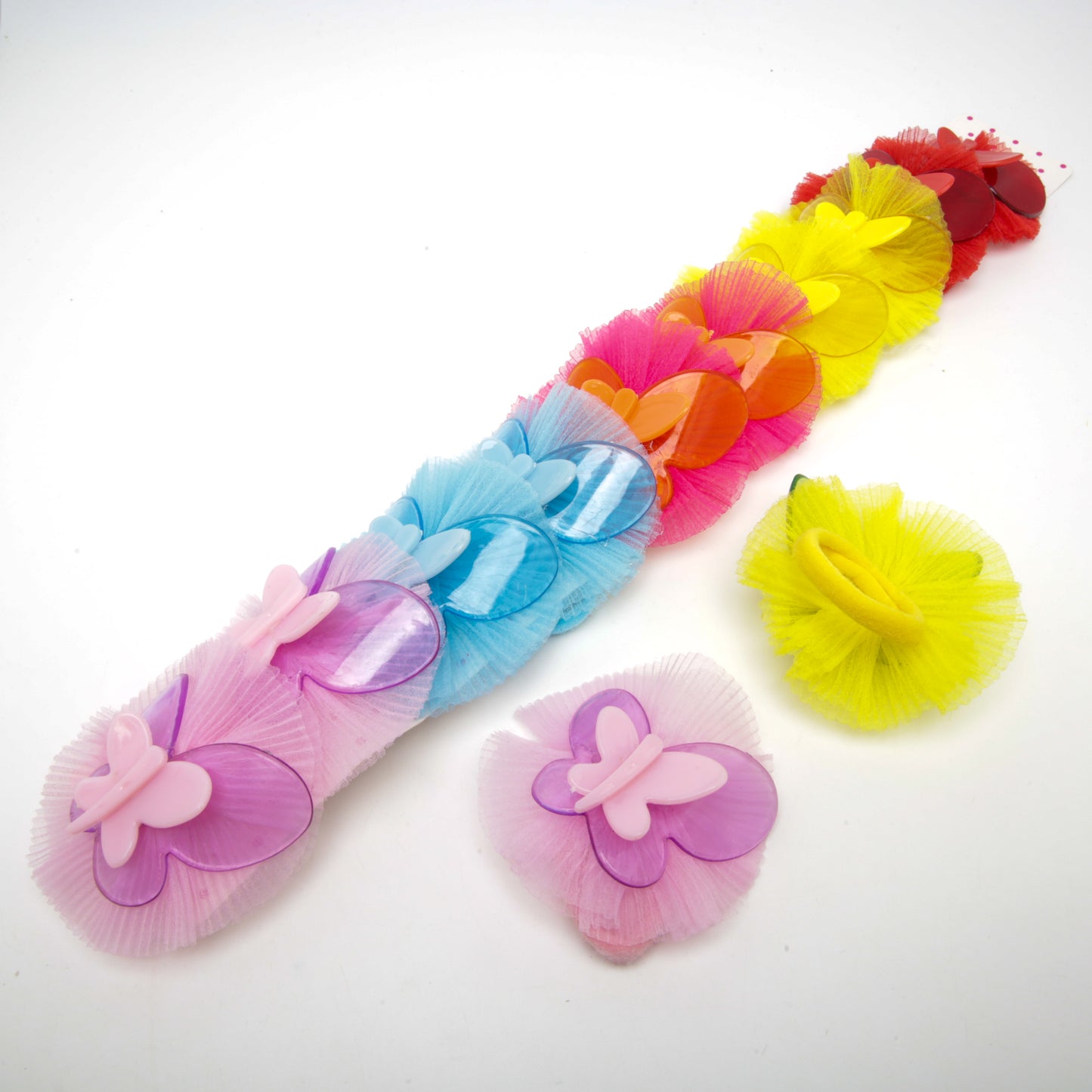 Kids' Butterfly Hair Tie 6-4587, 8 cm Diameter (Price per 1 pc)