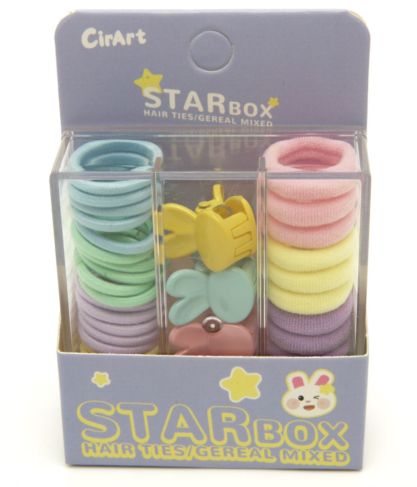 Kids' Hair Tie & Hair Clip Set 6-4690 in Plastic Box, 2 cm Diameter