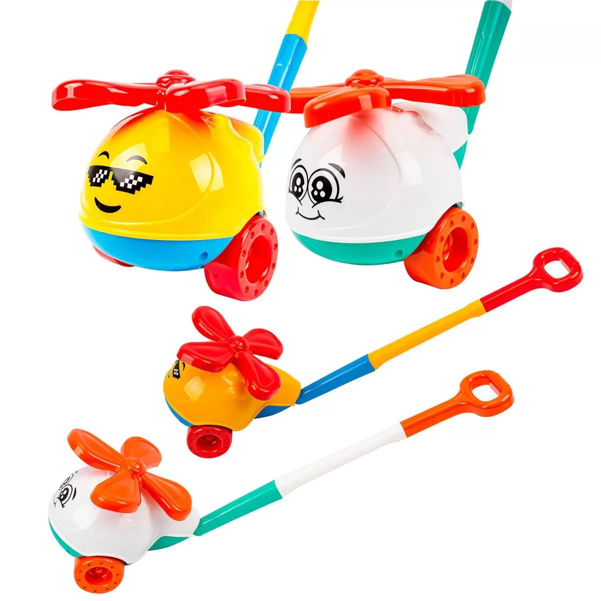 TechnoK 9437 Helicopter Push-Along Toy