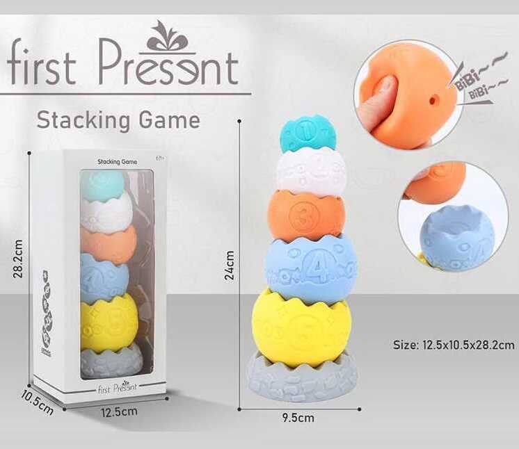 MY 109 Stacking Game Pyramid Toy, 6 Balls