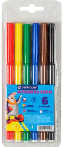 Centropen 7790 Markers, 6 Colors