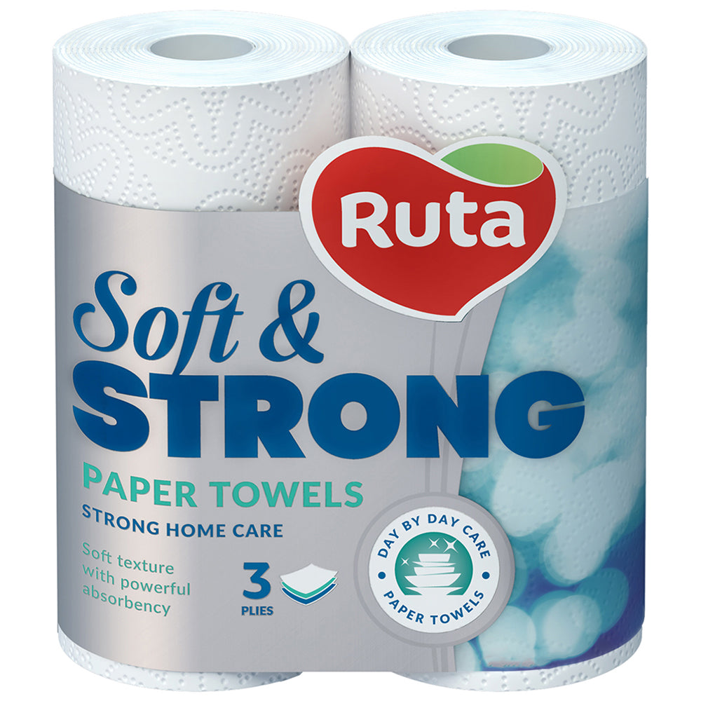 Ruta Soft Strong 3-Ply Paper Towels, 2 Rolls