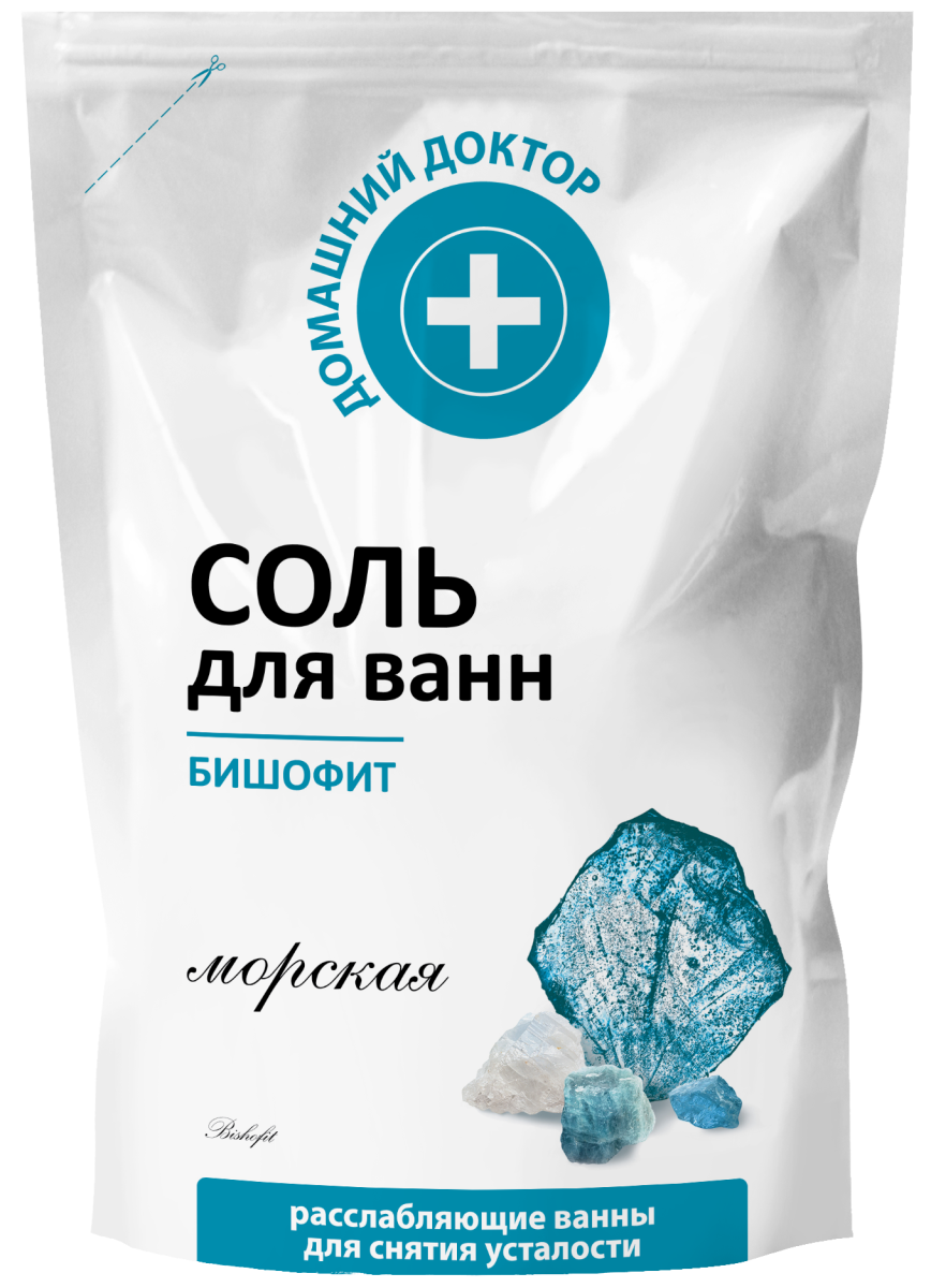 Domashnii Doktor Bishofit Bath Salt Refill Pouch, 500 g