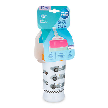 Canpol Babies 56/516 Light Blue Racing Spill-Proof Bottle with Silicone Spout, 12+ Months, 350 mL - Image 3