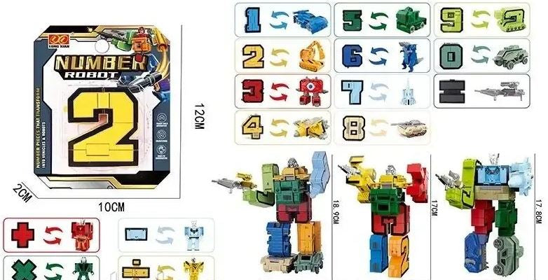 727-7 Number Robot Digit Transformer Toy (Price per 1 pc)