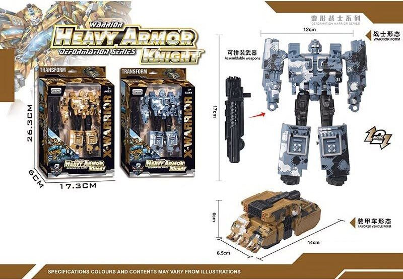 HF 1010-6 AB Heavy Armor Knight Transformer Toy with Accessories