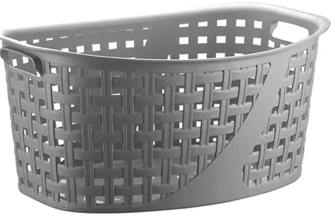 Slim 2129 08 Laundry Basket, Assorted Colors, 49.5 x 36 x 22 cm, 25 L