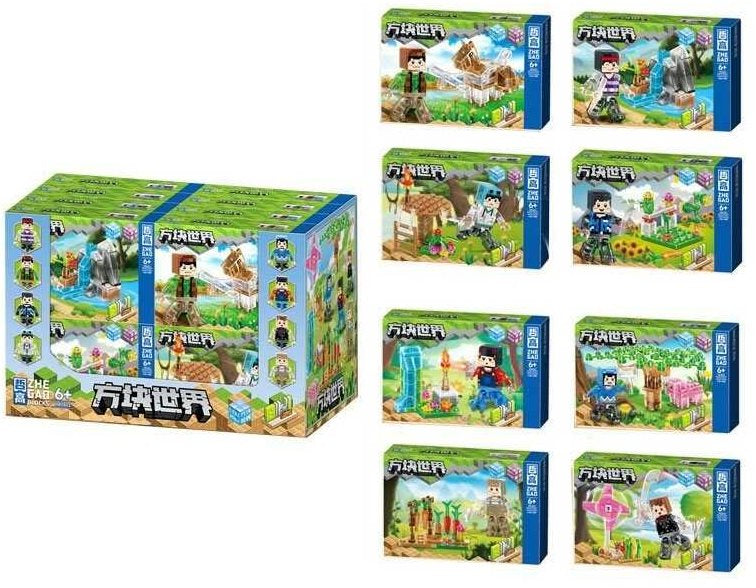 981002 Computer Game Character Building Set, Assorted Designs