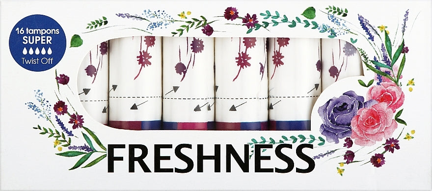 Freshness Super Tampons, 5-Drop Absorbency, 16 pcs